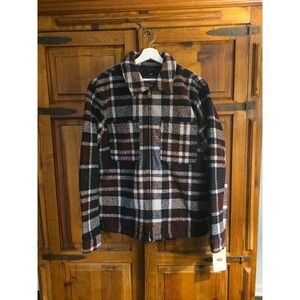 Levi's Men's Red Blue Plaid Shirt Jacket Size L New with Tags